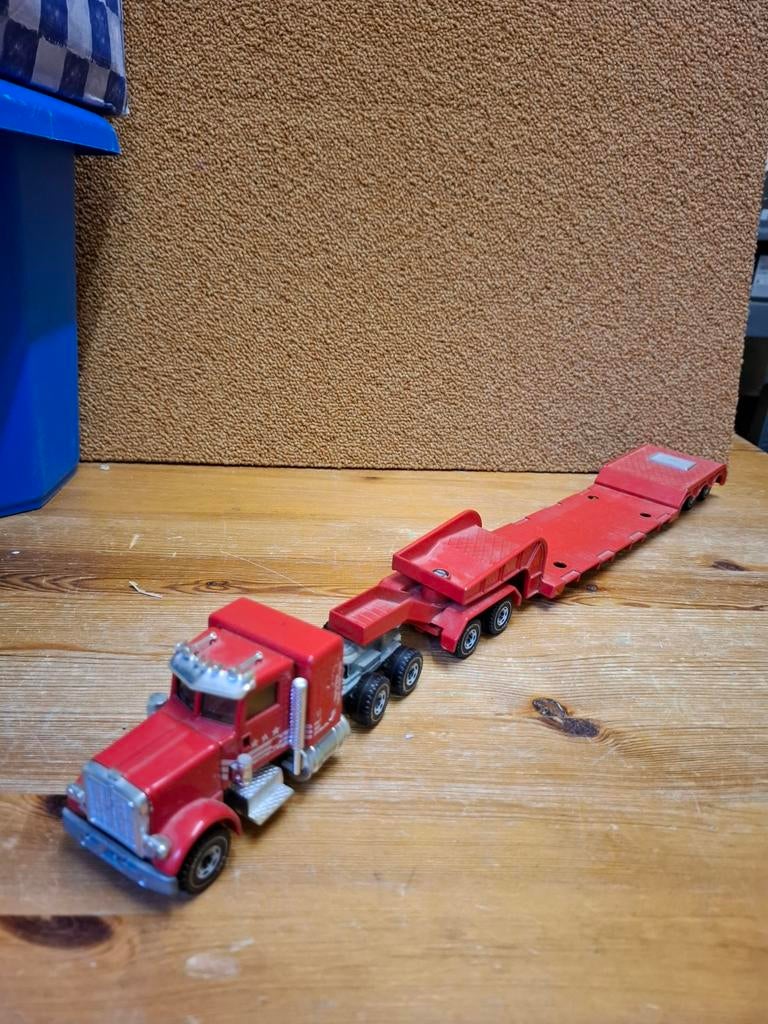Siku Peterbilt met dieplader, Ophalen of Verzenden, Gebruikt, Bus of Vrachtwagen, SIKU