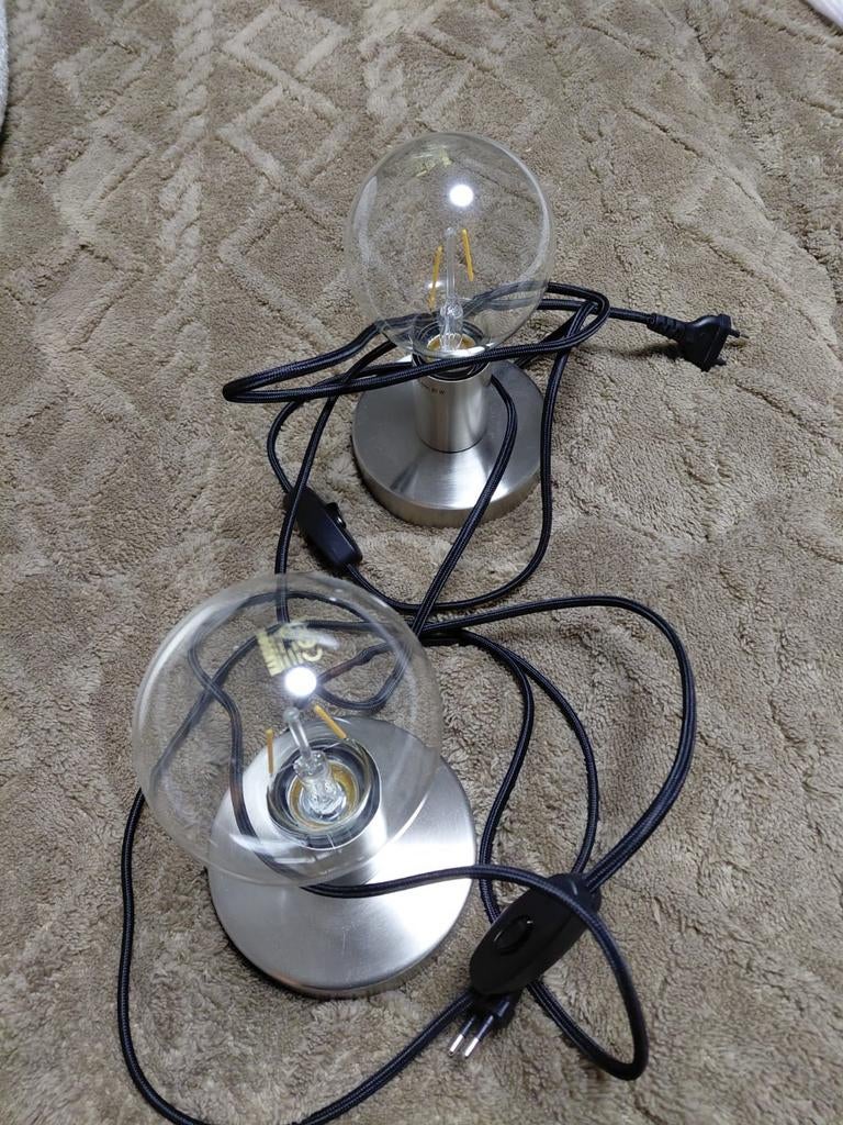 2 tafellampen, Ophalen, Zo goed als nieuw, Metaal of Aluminium