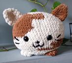 Gehaakte Bolle Kat Knuffel - Bruin/Wit, Ophalen of Verzenden, Nieuw, Poes