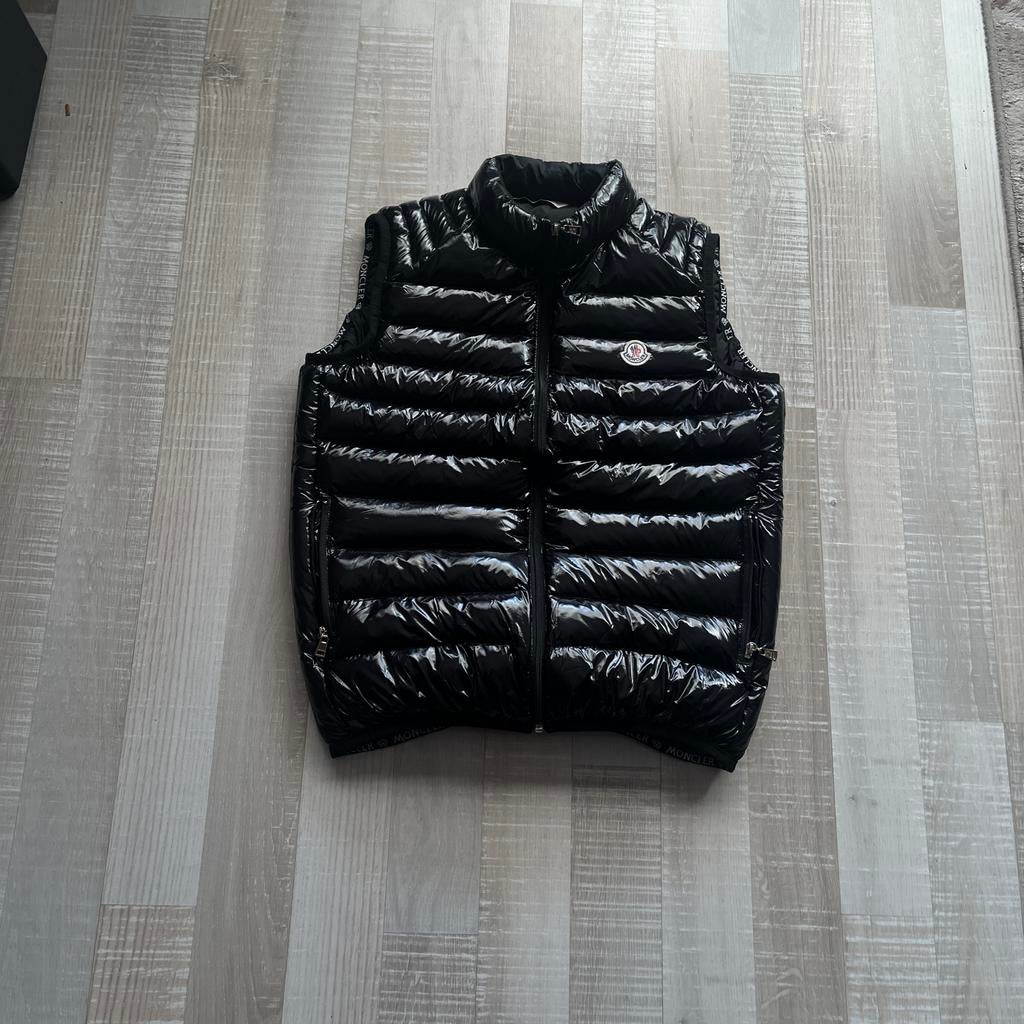 Moncler bodywarmer zwart XL MET SPOED WEG, Ophalen of Verzenden, Zo goed als nieuw, Maat 42/44 (L), Zwart