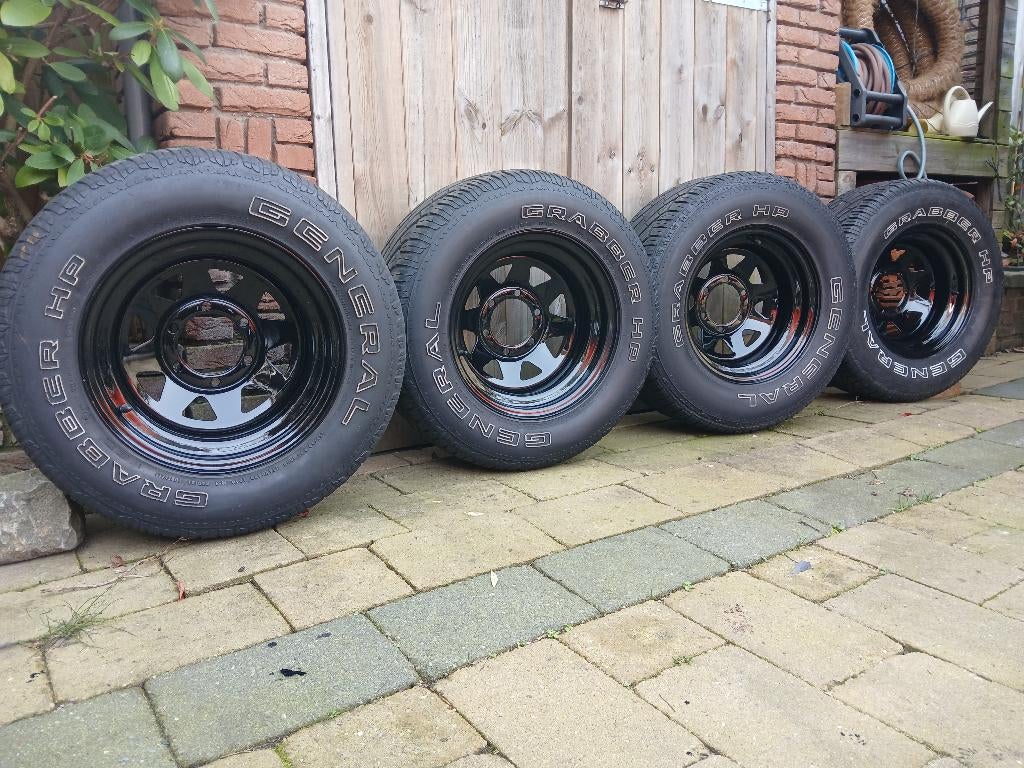 2 SETS American racing 15x8 Chevy 6x139,7  Land Rover 5x165, Ophalen, Gebruikt, 15 inch, 275 mm