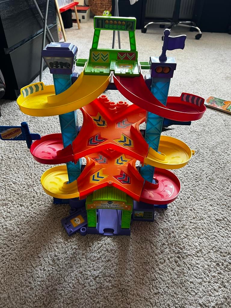 VTech Toet Toet Auto's Racebaan, Kinderen en Baby's, Speelgoed | Speelgoedvoertuigen, Ophalen of Verzenden, Gebruikt