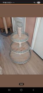 Houten etagère met 3 lagen, Ophalen of Verzenden, Zo goed als nieuw