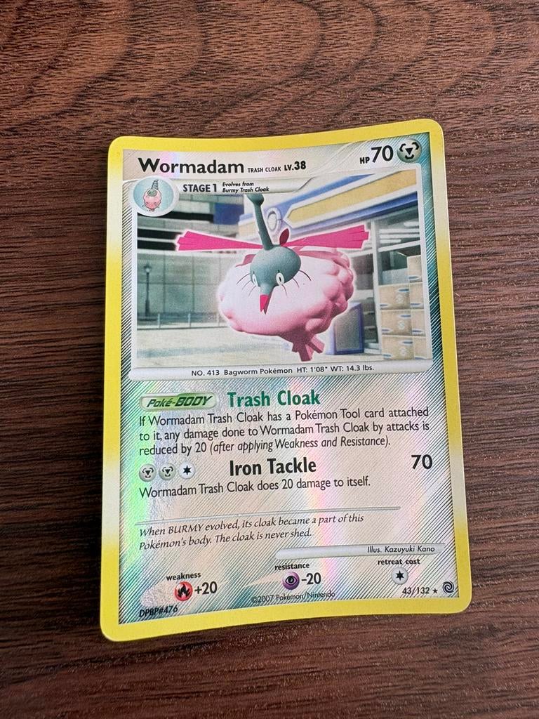 Pokemon kaart Wormadam Trash Cloak Lv.38 – Rare Star (2007), Ophalen of Verzenden, Zo goed als nieuw