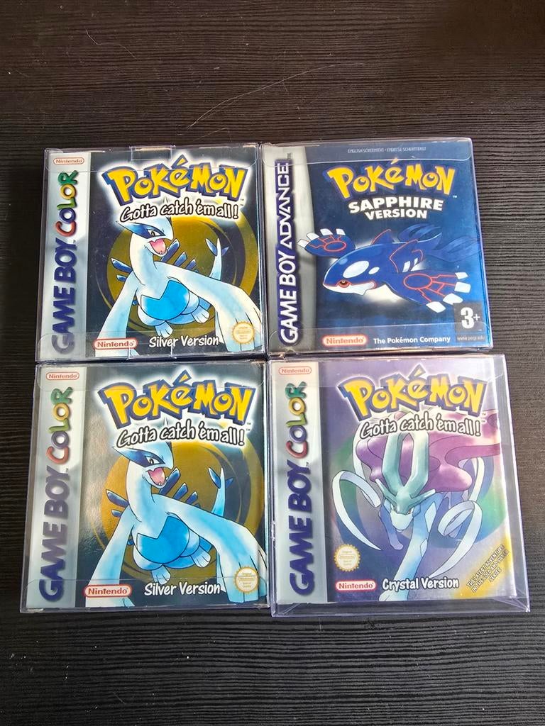 Pokemon Games CIB Crystal, Silver en Sapphire., Spelcomputers en Games, Games | Nintendo Game Boy, Avontuur en Actie, 1 speler