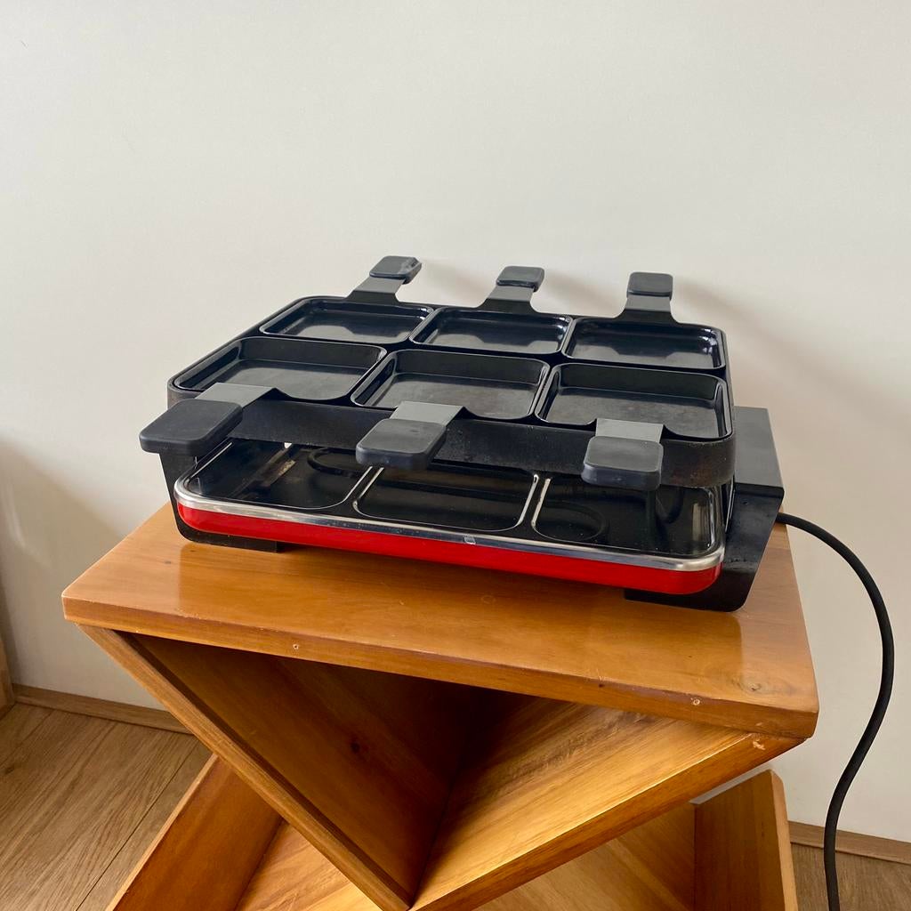 Sigg Gourmetstel voor 6 personen, retro, Zwitserland, Witgoed en Apparatuur, Gourmetstellen, Ophalen, Zo goed als nieuw, 4 t/m 7 personen