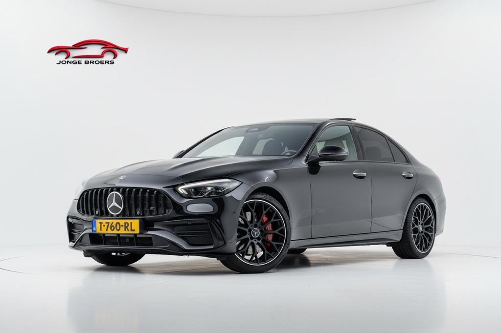 Mercedes-Benz C-klasse 200 AMG Line |Pano|BTW|Night, Auto's, Automaat, Euro 6, 4 cilinders, Zwart