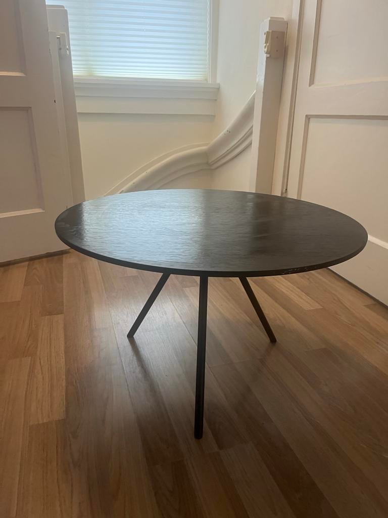 Goossens salontafel Bo' - Zwart eiken, Rond, Zo goed als nieuw, Hout, Ophalen