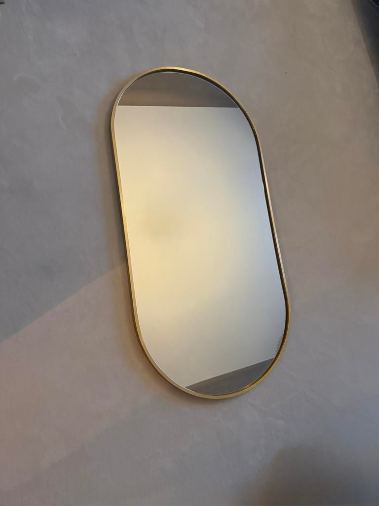 Gouden spiegel Xenos 50x100cm, 100 tot 150 cm, Ophalen of Verzenden, Zo goed als nieuw, Ovaal