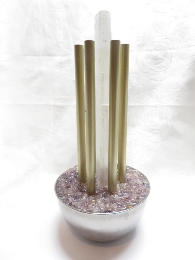 Orgoniet tafelbuster gouden driehoek seleniet, Ophalen of Verzenden