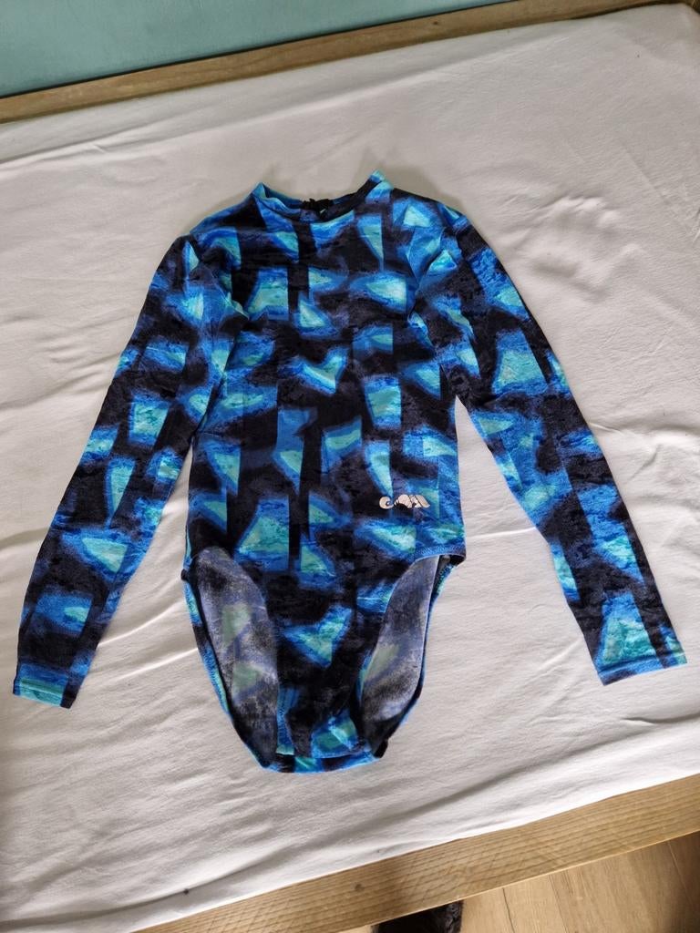 Turnpakje blauw met lange mouwen, Sport en Fitness, Turnen, Ophalen