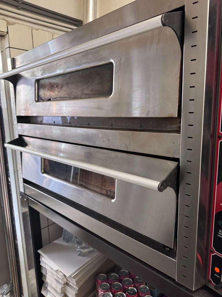 Professionele Pizzaking pizzaoven - Dubbeldeks, Tuin en Terras, Pizzaovens, Ophalen, Gebruikt
