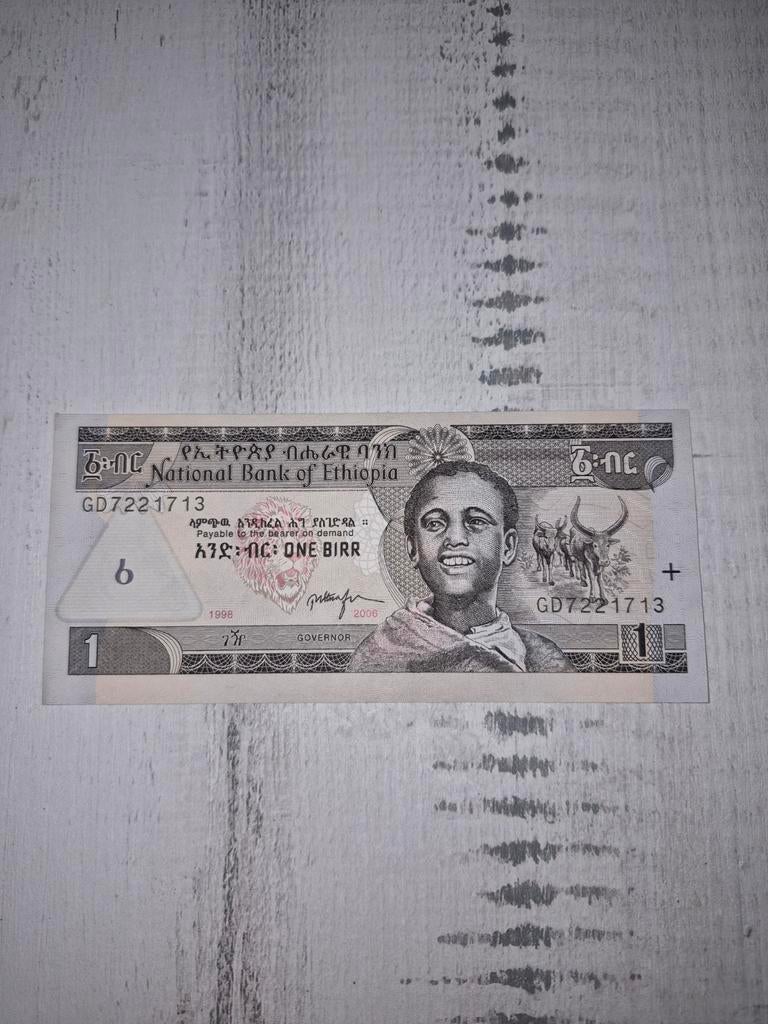 Ethiopië 1 Birr 1998-2006 Bankbiljet UNC, Ophalen of Verzenden, Overige landen, Los biljet