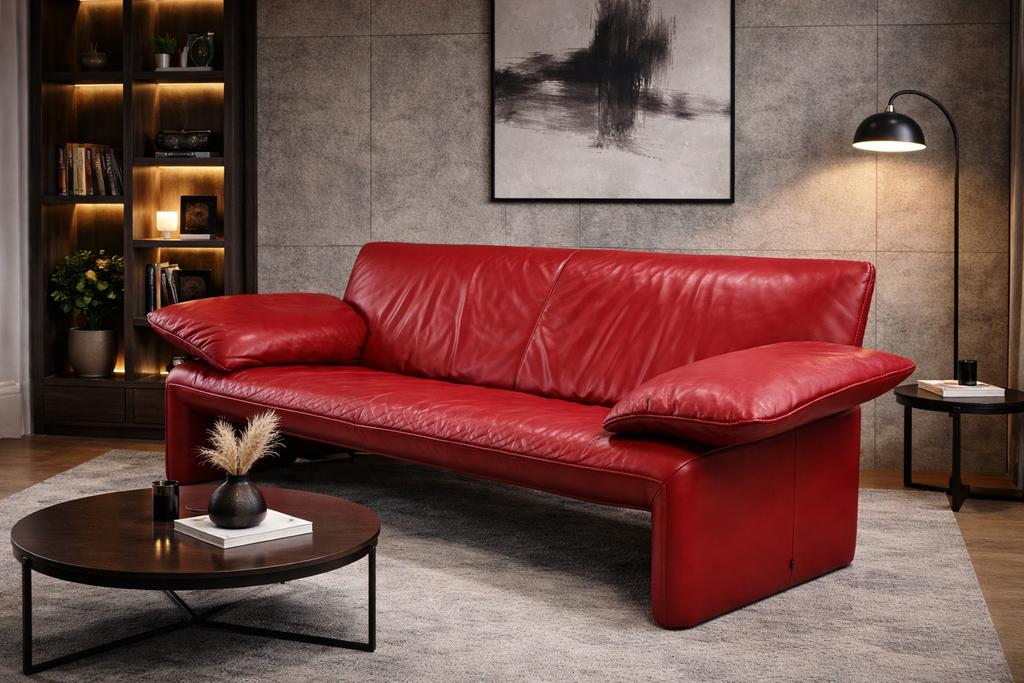 Jori Linea leren bank, Ophalen, Zo goed als nieuw, 75 tot 100 cm, Leer