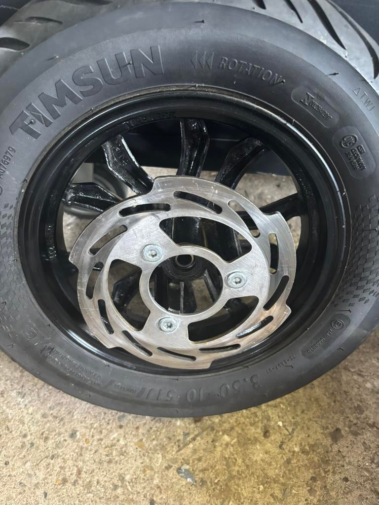 Scooter banden met velg, Ophalen
