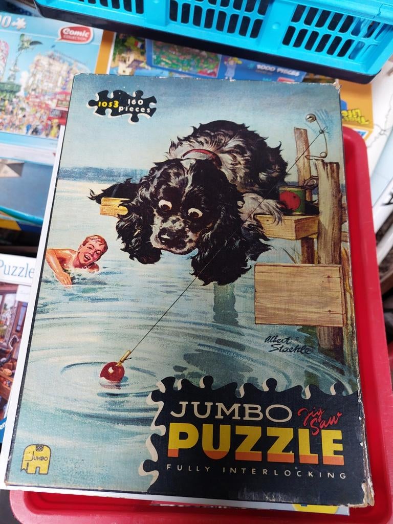 Vintage Jumbo puzzel, Jumbo, Gebruikt, Meer dan 50 stukjes, Ophalen of Verzenden
