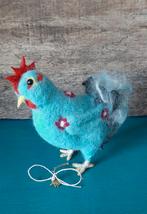 Genaaldvilte kip in kleurrijke wol naaldvilten handgemaakt, Ophalen of Verzenden, Nieuw, Overige typen, Wolvilt