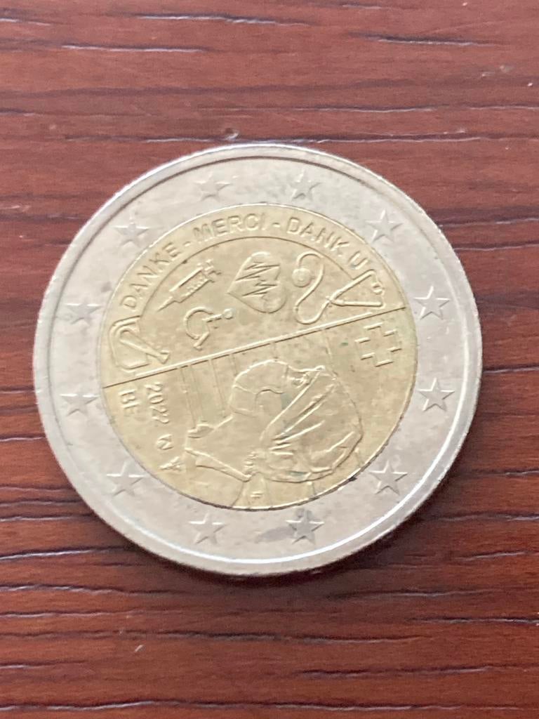 2 Euro België 2022 - Zorghelden (Danke Merci Dank U), Postzegels en Munten, Munten | Europa | Euromunten, Ophalen of Verzenden