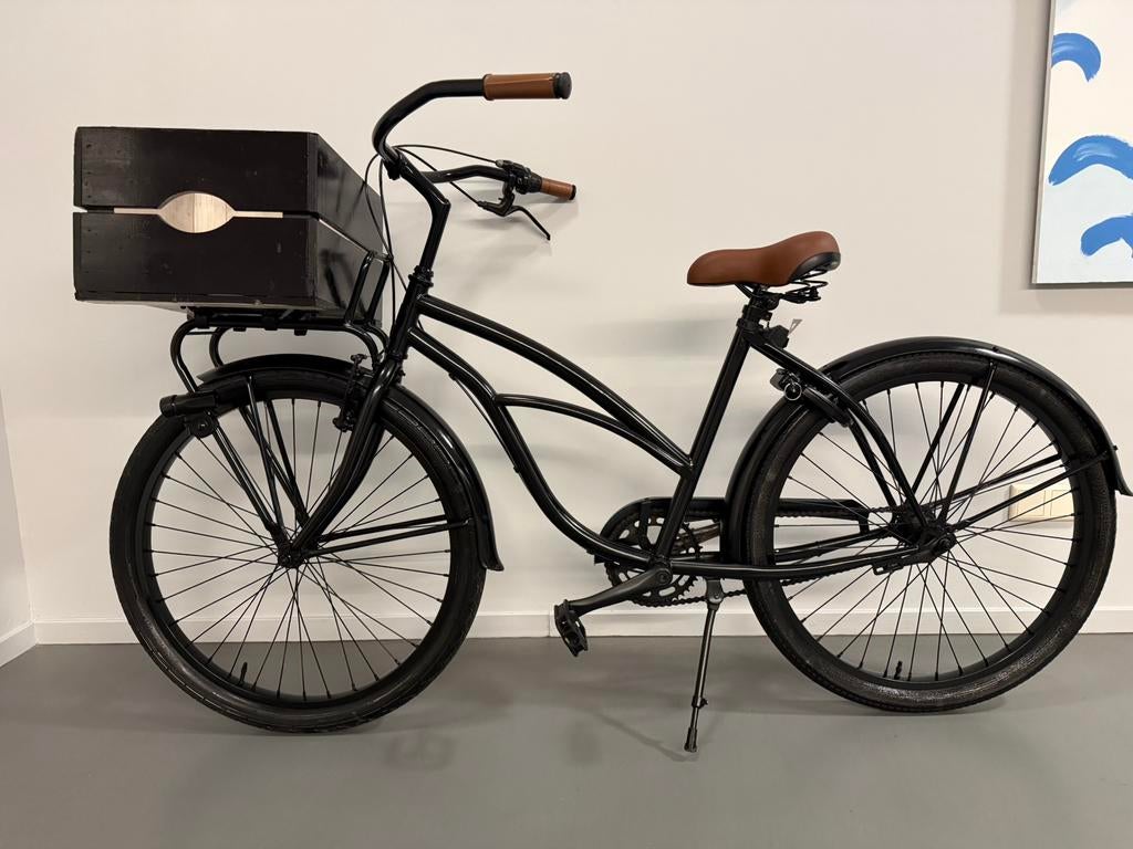 Fiets Custom "All Black" Johnny Loco – De ultieme cruiser, Ophalen of Verzenden, Zo goed als nieuw, Staal