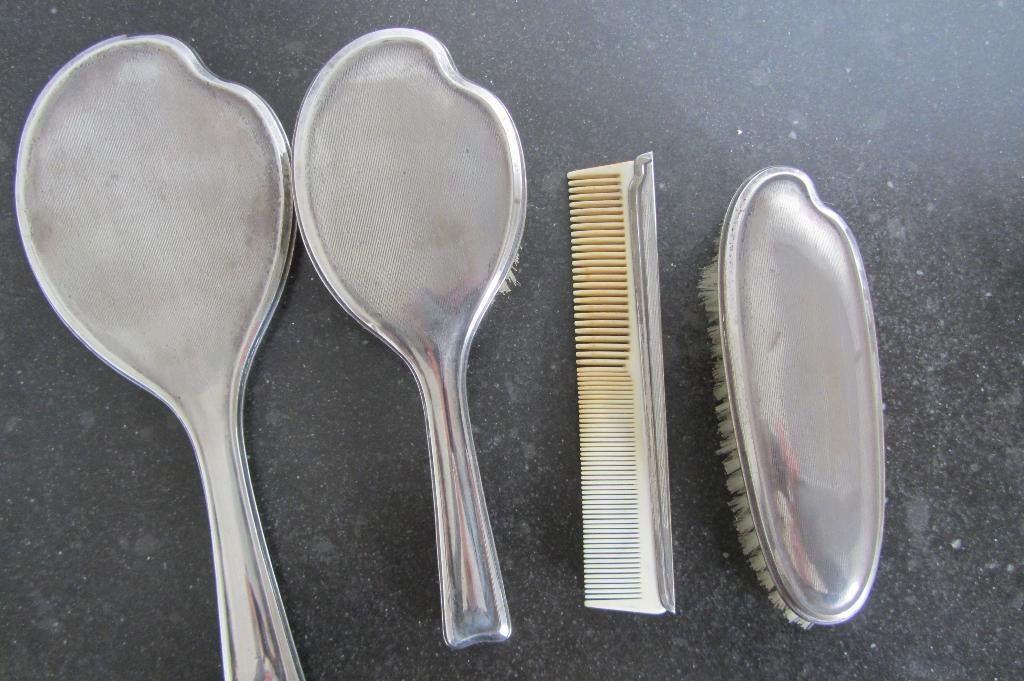 Vintage kaptafelset  verzilverd, Antiek en Kunst, Ophalen