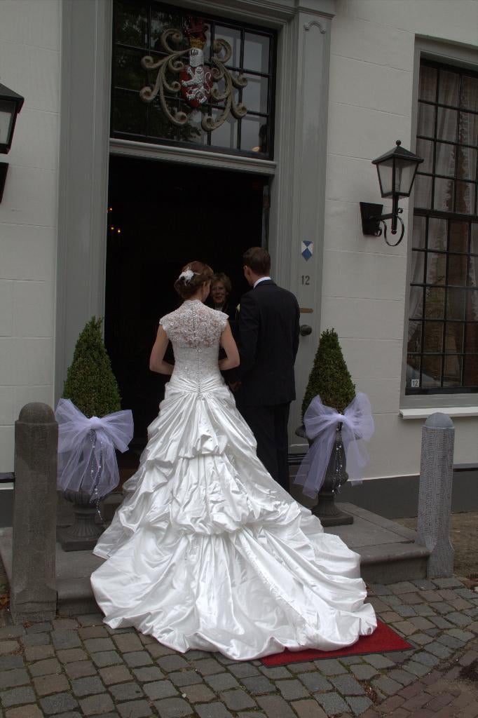 Trouwjurk Maggie Sottero Perla Lynette, Trouwjurk, Wit, Maggie Sottero, Ophalen of Verzenden