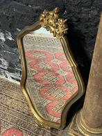 Prachtige vintage antieke Reco spiegel barok rand goud groen, Ophalen, Minder dan 50 cm, Gebruikt, Minder dan 100 cm