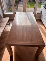 Uitschuifbare eetkamertafel 220/160 x 100 cm, Ophalen, Gebruikt, 50 tot 100 cm, 150 tot 200 cm