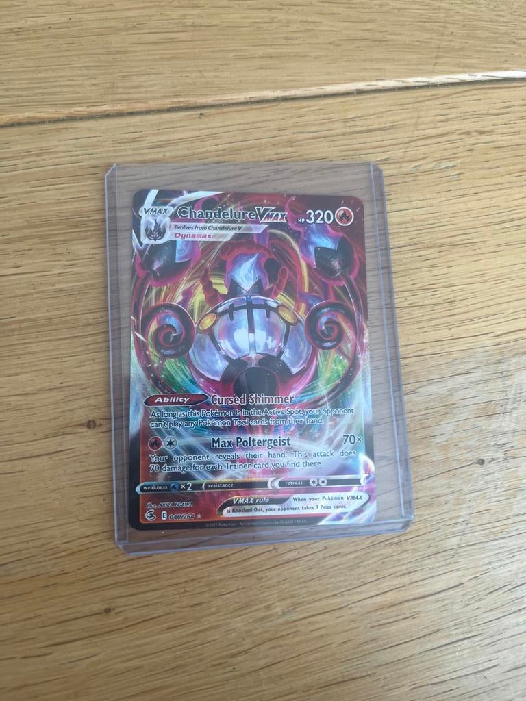 Pokémon TCG Chandelure VMAX Kaart (040/066), Ophalen of Verzenden, Zo goed als nieuw, Losse kaart