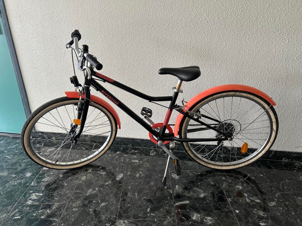 Riverside kinderfiets 24 inch - Zwart/Oranje, Ophalen of Verzenden, Gebruikt, 20 inch of meer