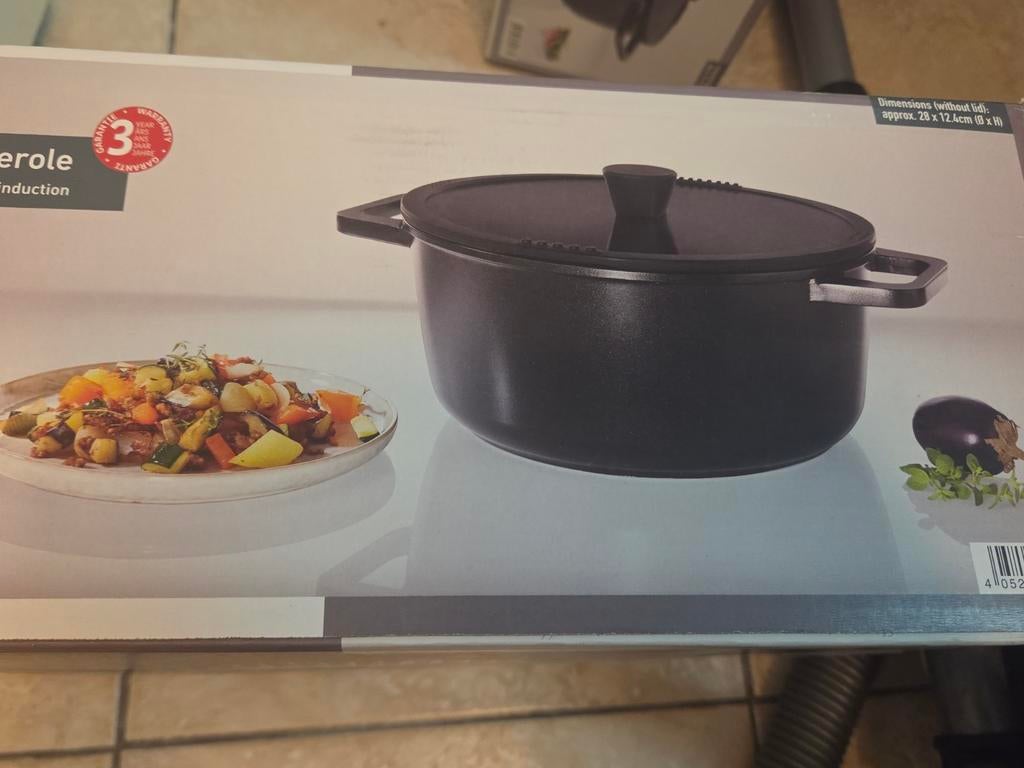 LIVARNO, Ophalen of Verzenden, Keramische plaat, Koekenpan of Braadpan, Nieuw