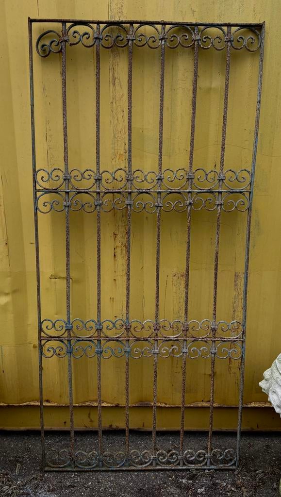 Smeedijzeren Hekwerk - Frans - Orginele staat, Tuin en Terras, Tuinhekken en Hekwerk, Ophalen of Verzenden, Gebruikt, IJzer, Sierhekwerk