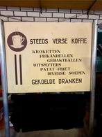 Reclamebord voor café, restaurant of snackbar, Ophalen, Gebruikt, Reclamebord