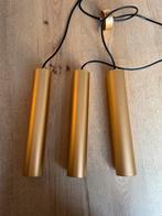 Set van 3 gouden hanglampen - Keukeneiland/Bar, Ophalen, Zo goed als nieuw, Metaal, Minder dan 50 cm