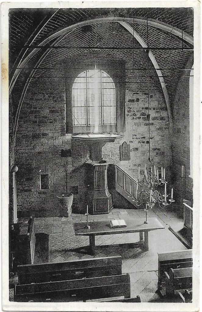 AK Weerselo - Stiftskerk, Interieur gezien vanaf Orgel, Verzenden, 1940 tot 1960, Ongelopen, Overijssel