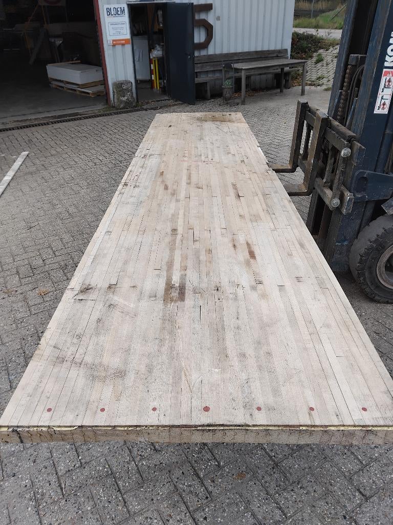 Tafelblad Bowlingbaan, Huis en Inrichting, Tafels | Eettafels, Ophalen, Overige materialen, Gebruikt, 200 cm of meer