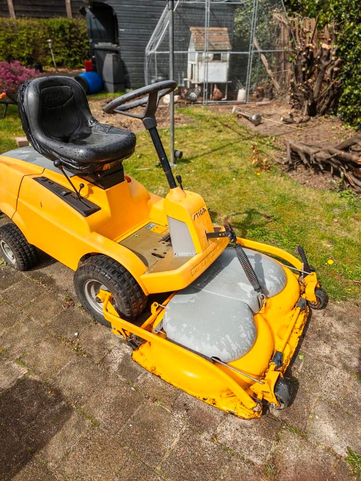 Stiga Villa 12.5pk mulchen zitmaaier 100cm, Tuin en Terras, Zitmaaiers, Gebruikt, 90 tot 120 cm, Mulchfunctie, Ophalen