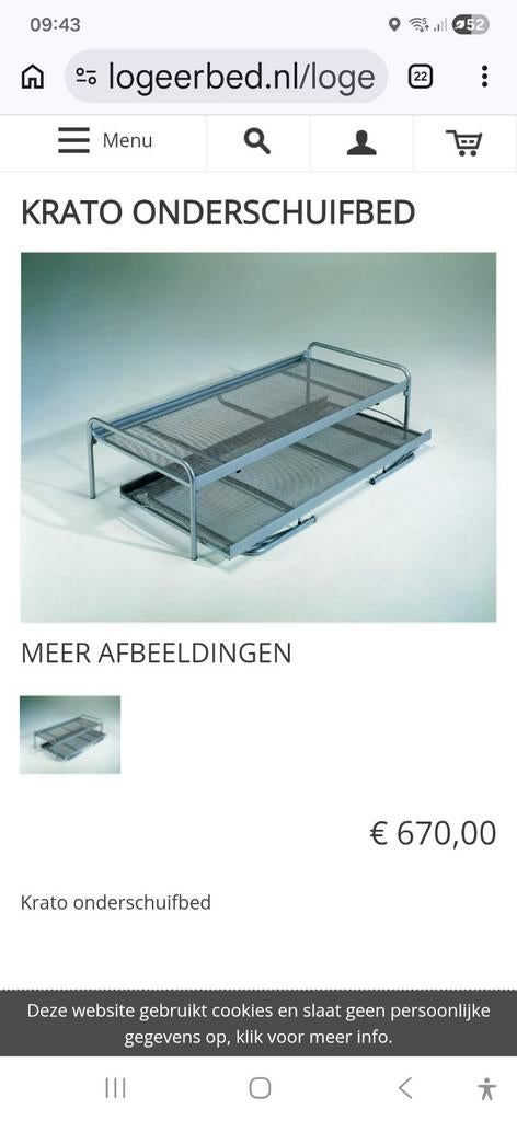 1 persoonsbed met onderschuifbed, Ophalen of Verzenden, Zo goed als nieuw, Eenpersoons