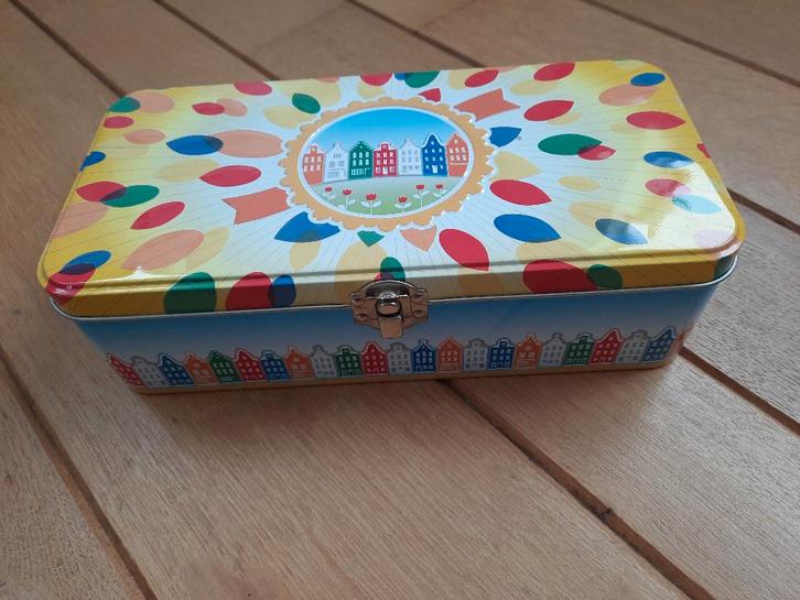 Lipton Theedoos trommel van de Postcode loterij, Antiek en Kunst, Curiosa en Brocante, Ophalen of Verzenden