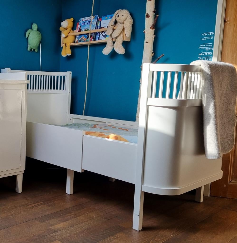 Meegroeibed Sebra Kili wit (incl matras), Kinderen en Baby's, Ophalen, Gebruikt, Ledikant