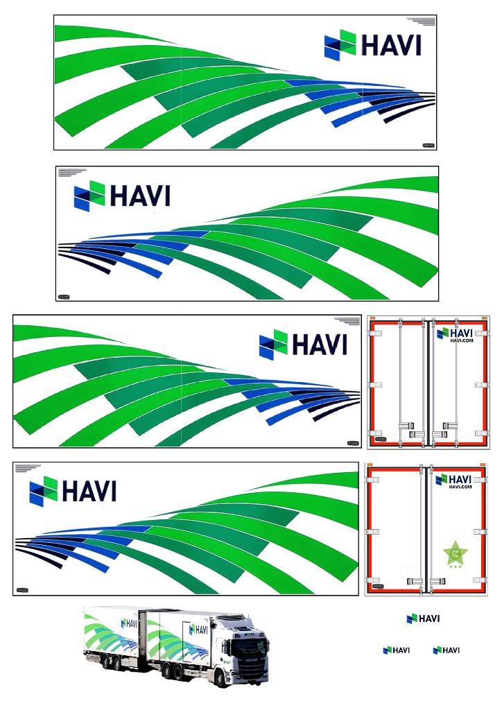 Vrachtauto decal 1:50 Havi logistics ( Combi ) type 2, Verzenden, Nieuw, Bus of Vrachtwagen, Overige merken