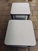 Grijze bijzettafels op wieltjes van IKEA, Ophalen, Minder dan 55 cm, Gebruikt, Vierkant