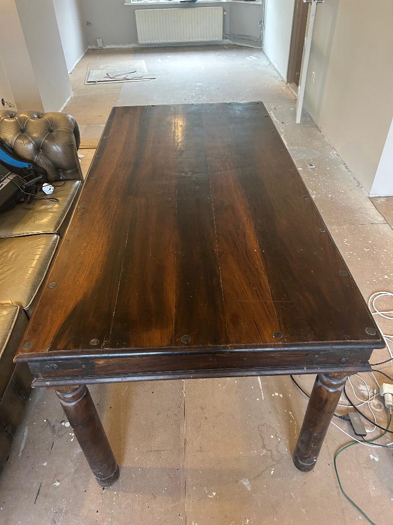 Antieke eettafel kroegtafel stamtafel massief, Huis en Inrichting, Tafels | Eettafels, Ophalen, Gebruikt, 50 tot 100 cm, Vijf personen of meer