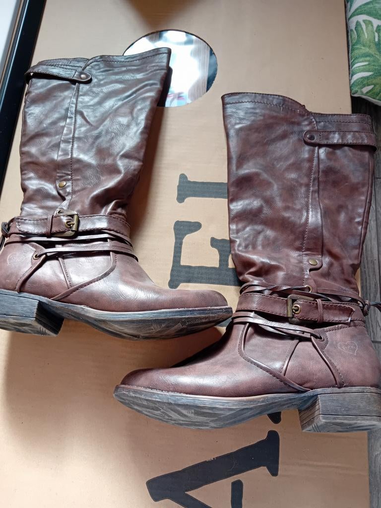 Bruine laarzen mt 40 nieuw, Ophalen, Nieuw, Bruin, Hoge laarzen