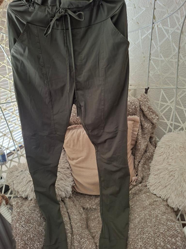 Travelstof broek S groen, Maat 38/40 (M), Ophalen of Verzenden, Lang, Gedragen