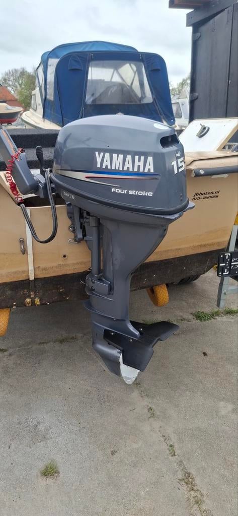 Yamaha 15 pk 4 takt langstaart met knuppel electrisch start, Watersport en Boten, Ophalen, 10 tot 30 pk, Gebruikt, Viertaktmotor