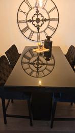 Zwarte blok eethoek barmodel, Ophalen, 50 tot 100 cm, Zo goed als nieuw, 150 tot 200 cm