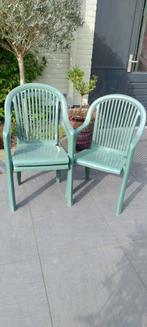 Groene Grosfillex tuinstoelen stapelbaar, Ophalen, Kunststof