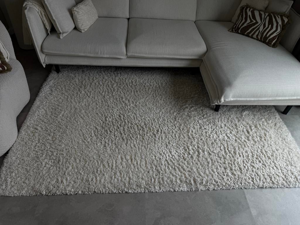 Ikea Vloerkleed - 160x230 cm - Crème/Wit, Ophalen, Gebruikt, Wit, 150 tot 200 cm