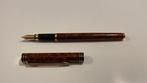 Waterman Ideal bruine vulpen met 18k gouden kop, Verzamelen, Pennenverzamelingen, Ophalen of Verzenden, Gebruikt, Vulpen, Waterman