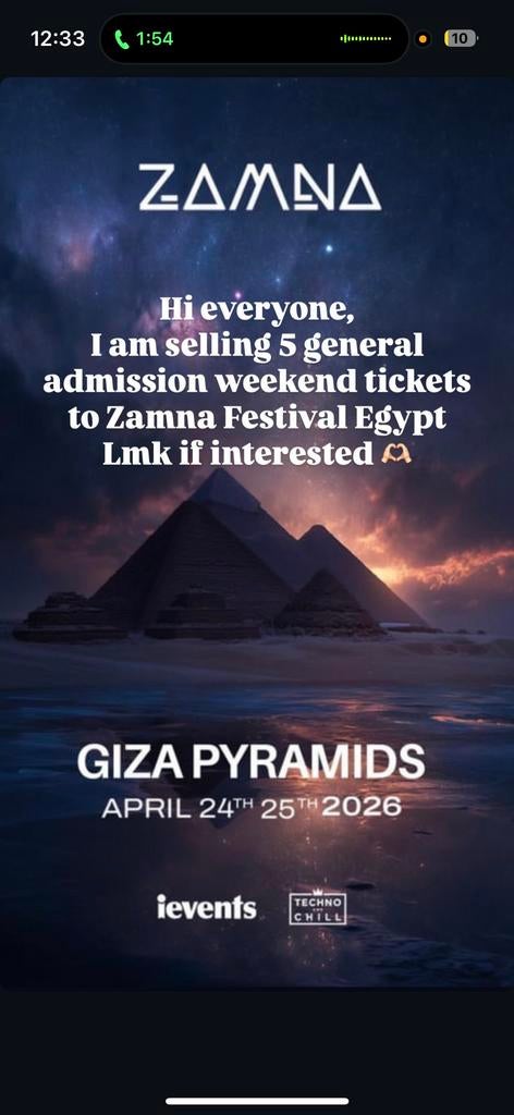 Zamna Festival Egypt weekend pass general admission, Tickets en Kaartjes, Twee personen